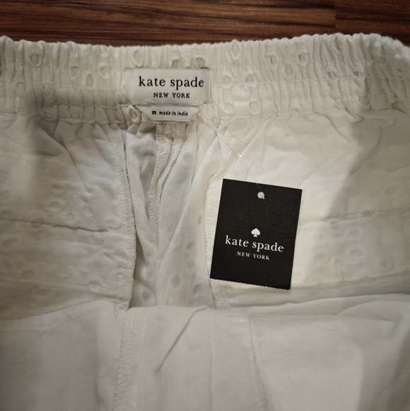 NWT Kate Spade Cotton High-Rise Eyelet Shorts - Picture 2 of 8